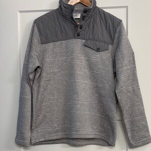 Lucky Brand Charcoal Quilted Crewneck Sweater